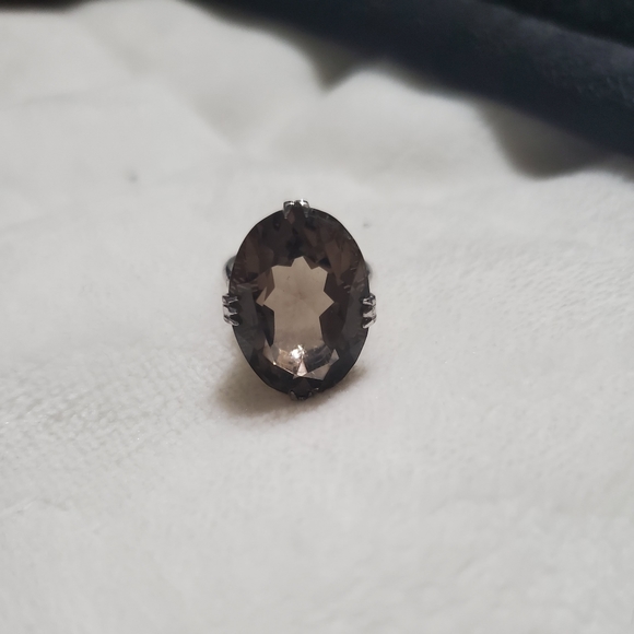 Smokey Quartz vintage size 6 ring - Picture 2 of 12